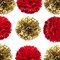 14" Red and Gold Tissue Pom Poms Kit DIY Decorative Paper Flowers Ball for Christmas New Years Eve Party Wedding Baby Shower Graduation Birthday Party Home Outdoor Hanging Decorations, Pack of 10